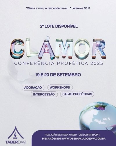 🔥 A Conferência Profética 2025 – CLAMOR está chegando!Dias 19 e 20 de setembro, um tempo podero